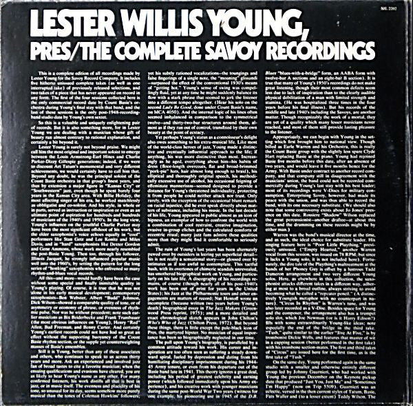 Lester Young : Pres/The Complete Savoy Recordings (2xLP, Comp, Gat)