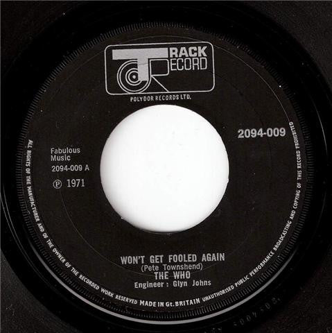 The Who : Won't Get Fooled Again (7", Lar)