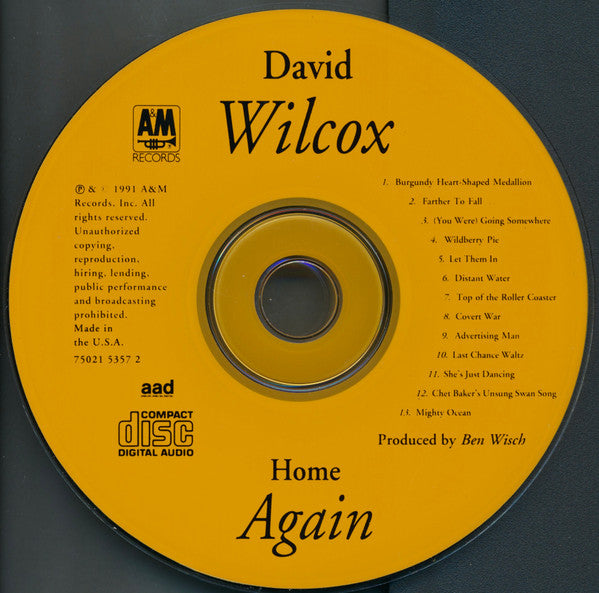 David Wilcox : Home Again (CD, Album)