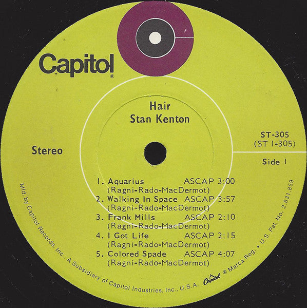 Stan Kenton : Hair (LP, Album)