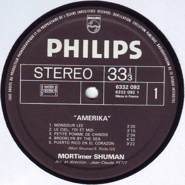 Mort Shuman : Amerika (LP, Album)