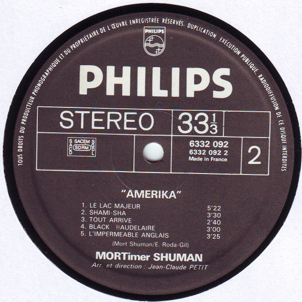 Mort Shuman : Amerika (LP, Album)