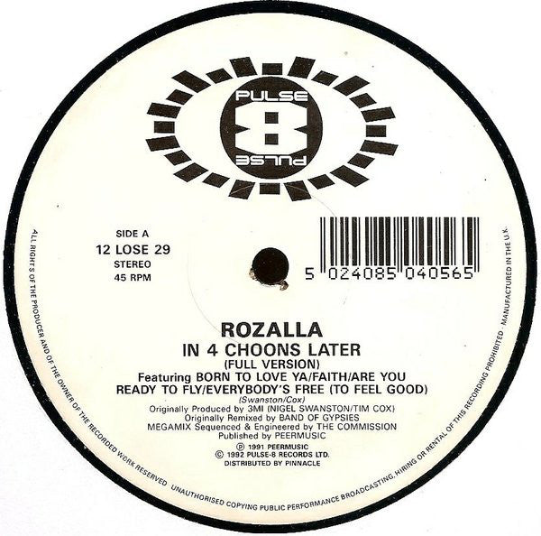 Rozalla : In 4 Choons Later (12", Ltd)