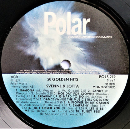 Svenne & Lotta : 20 Golden Hits (LP, Comp)