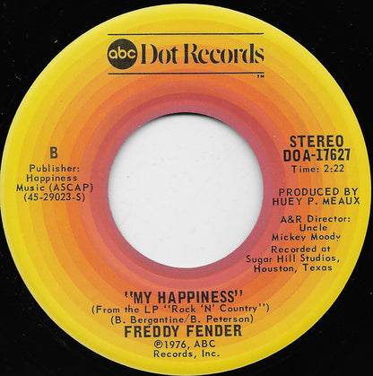 Freddy Fender (2) : Vaya Con Dios / My Happiness (7", Single)