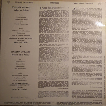 Johann Strauss Jr. - Orchester Der Wiener Staatsoper, Heinz Wallberg : Waltzes & Polkas (LP)