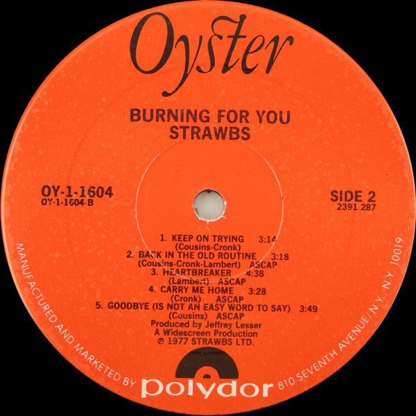 Strawbs : Burning For You (LP, Album)