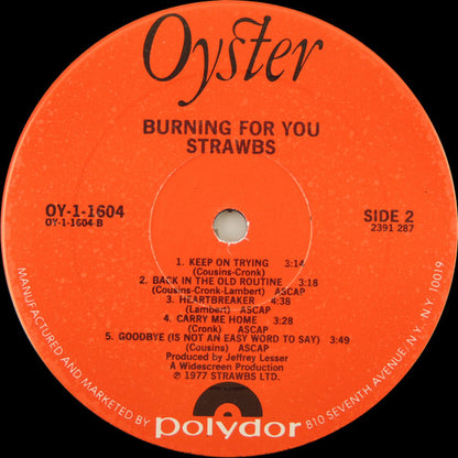 Strawbs : Burning For You (LP, Album)