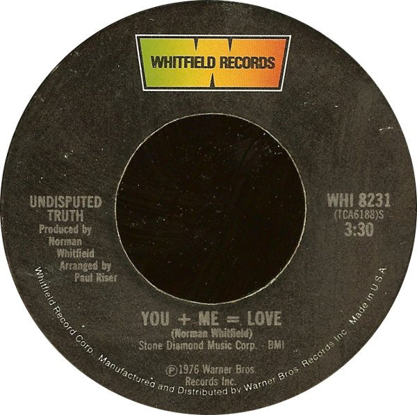 Undisputed Truth (2) : You + Me = Love (7", Single, Jac)