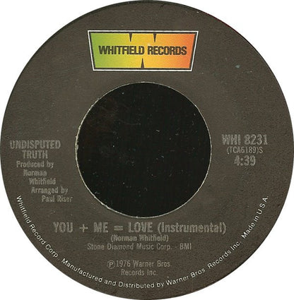 Undisputed Truth (2) : You + Me = Love (7", Single, Jac)