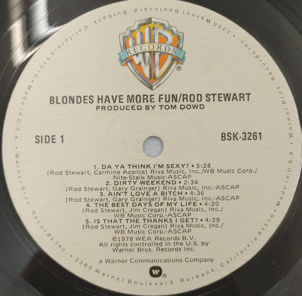 Rod Stewart : Blondes Have More Fun (LP, Album)