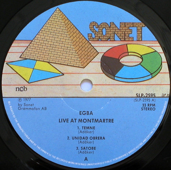 EGBA : Live At Montmartre (LP)