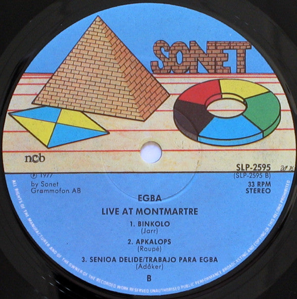 EGBA : Live At Montmartre (LP)