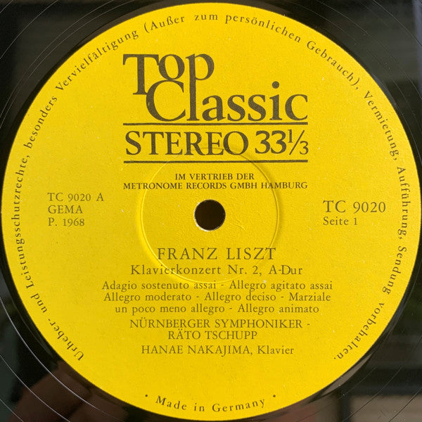 Franz Liszt : Klavier-Konzert Nr. 2 / Symphonische Dichtung „Tasso Lamento E Trionto" (LP)