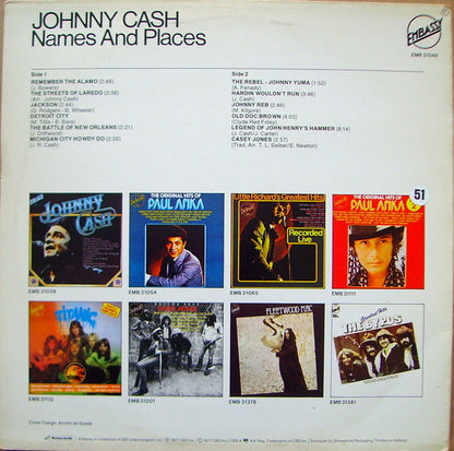 Johnny Cash : Names And Places (LP, Comp)