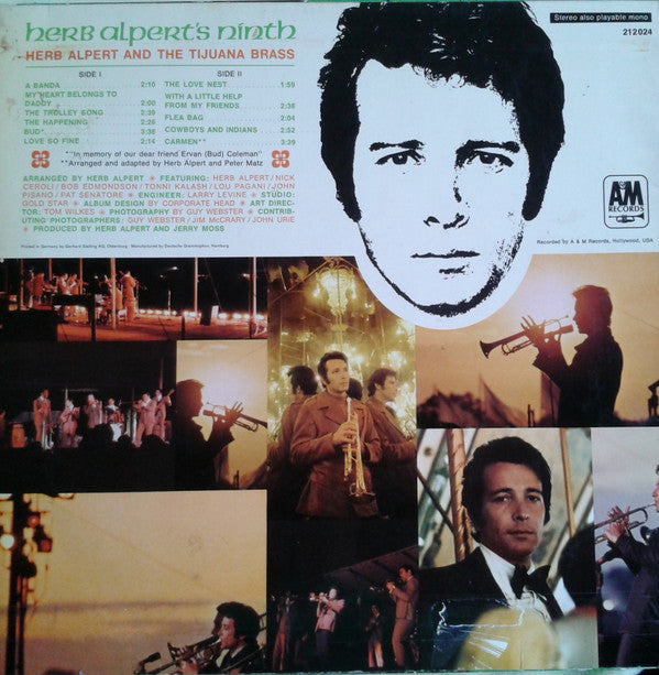 Herb Alpert & The Tijuana Brass : Herb Alpert's Ninth (LP, Album)