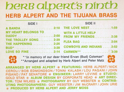 Herb Alpert & The Tijuana Brass : Herb Alpert's Ninth (LP, Album)