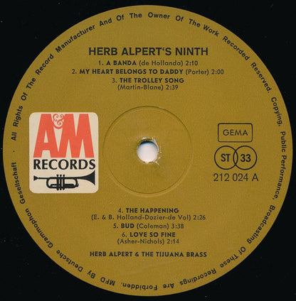 Herb Alpert & The Tijuana Brass : Herb Alpert's Ninth (LP, Album)