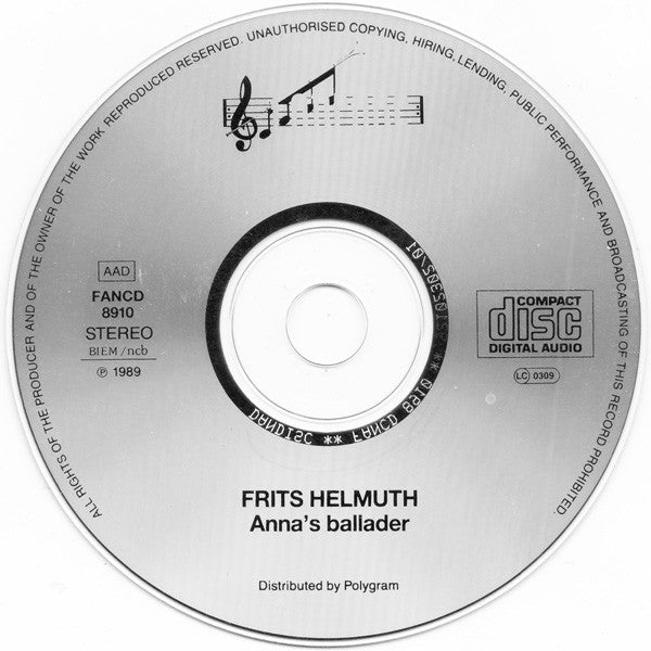 Frits Helmuth : Anna's Ballader (CD, Album, RE)