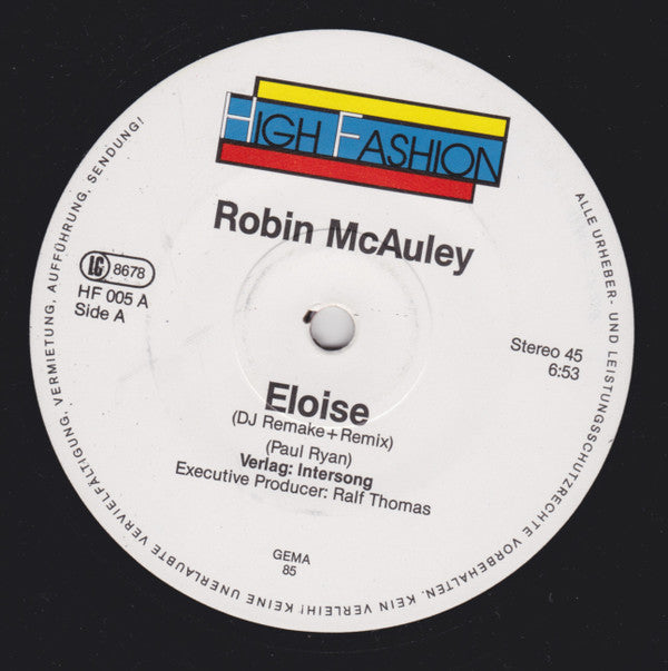 Robin McAuley : Eloise (12", Maxi)