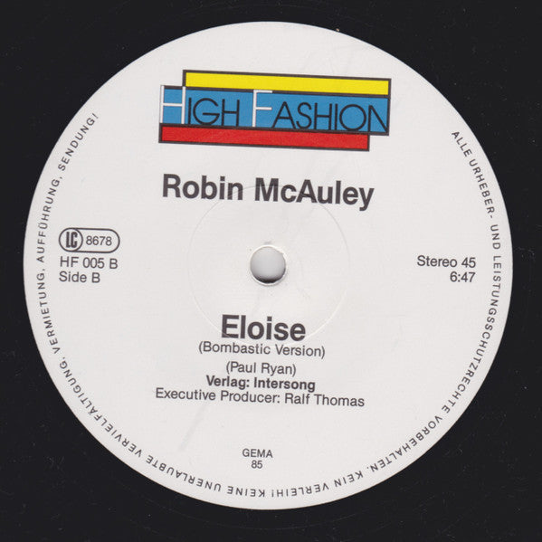 Robin McAuley : Eloise (12", Maxi)