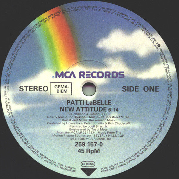 Patti LaBelle / Harold Faltermeyer : New Attitude / Axel F (12")