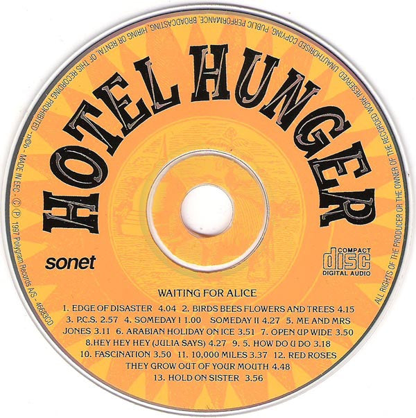 Hotel Hunger : Waiting For Alice (CD, Album)