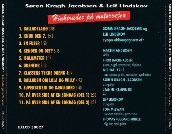 Søren Kragh-Jacobsen & Leif Lindskov : Hinkeruder På Motorvejen (CD, Album, RE)