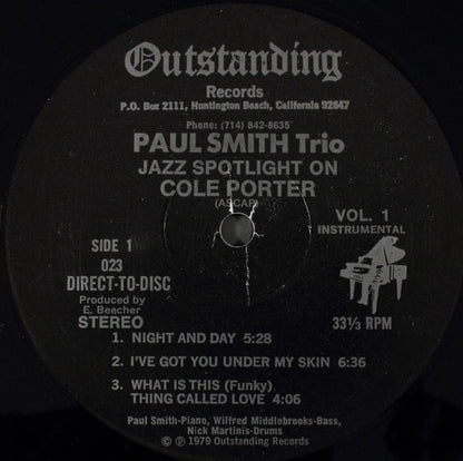 The Paul Smith Trio : Jazz Spotlight On Porter & Gershwin Vol. 1 (LP, Album)