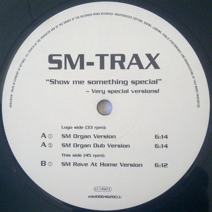 SM-Trax : Show Me Something Special (Very Special Versions) (12")