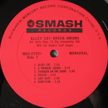 Bill Justis : Alley Cat / Green Onions: Bill Justis Plays 12 Big Instrumental Hits (LP, Album, Mono)