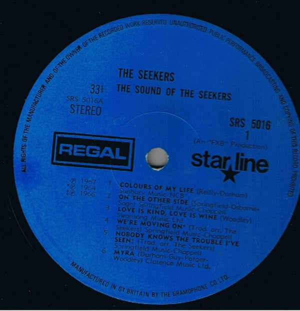 The Seekers : The Sound Of The Seekers (LP, Comp, RE)