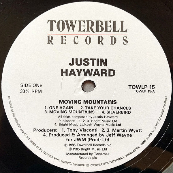 Justin Hayward : Moving Mountains (LP, Album)