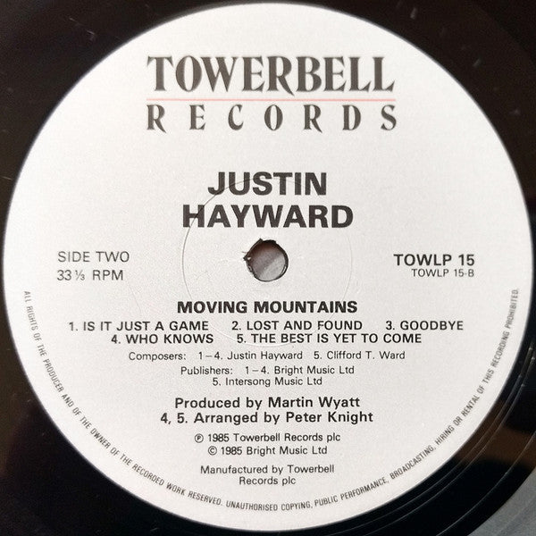 Justin Hayward : Moving Mountains (LP, Album)