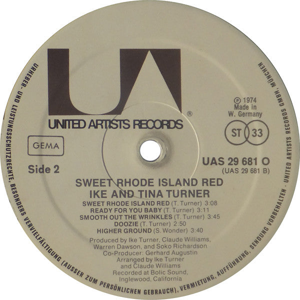 Ike & Tina Turner : Sweet Rhode Island Red (LP, Album)