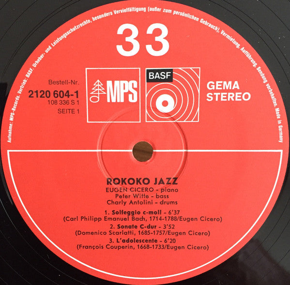 Eugen Cicero : Rokoko-Jazz (LP, RE)