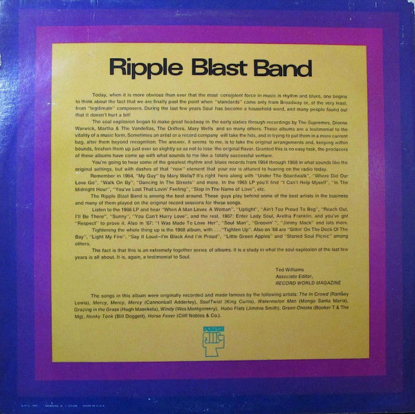 Ripple Blast Singers : The Greatest R & B Instrumental Hits (LP, Album)