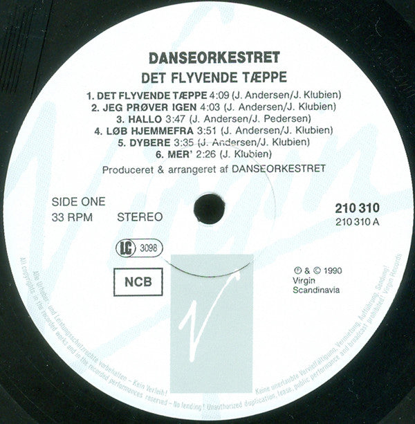 Danseorkestret : Det Flyvende Tæppe (LP, Album)