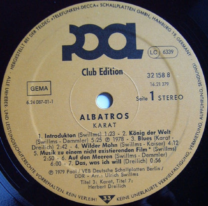 Karat : Albatros (LP, Album, Club)