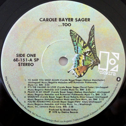 Carole Bayer Sager : ...Too (LP, Album, SP )