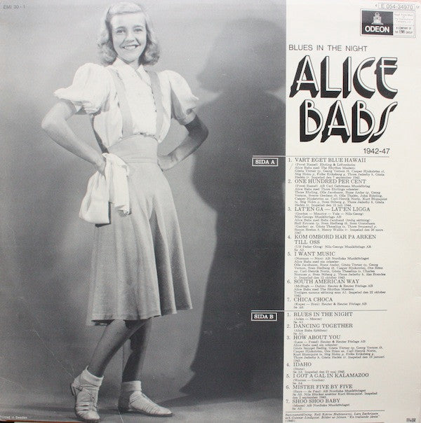 Alice Babs : Blues In The Night 1942-47 (LP, Comp)