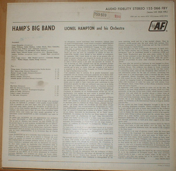 Lionel Hampton And His Orchestra :  Hamp's Big Band (LP)