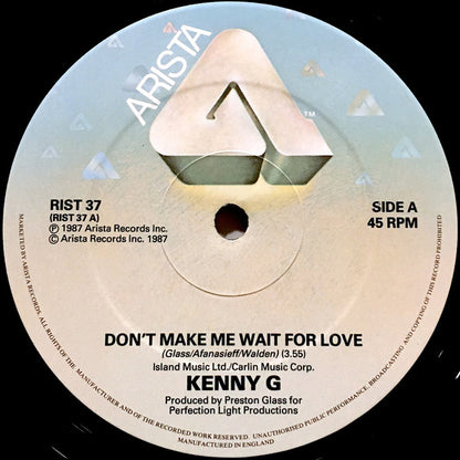 Kenny G (2) : Don't Make Me Wait For Love (12")