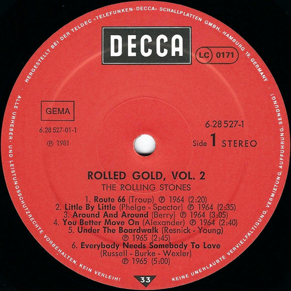 The Rolling Stones : Rolled Gold, Vol. 2 - The Best Of The Rolling Stones (2xLP, Comp)