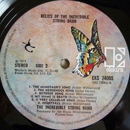 The Incredible String Band : Relics Of The Incredible String Band (LP, Comp)