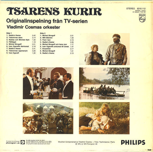 Orchester Vladimir Cosma : Tsarens Kurir (Originalinspelning Från TV-serien) (LP, Album)