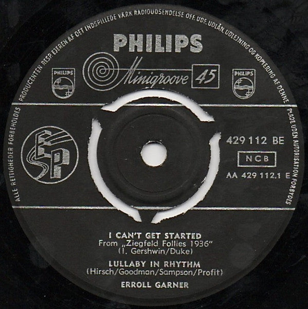 Erroll Garner : I Can't Get Started (7", EP)