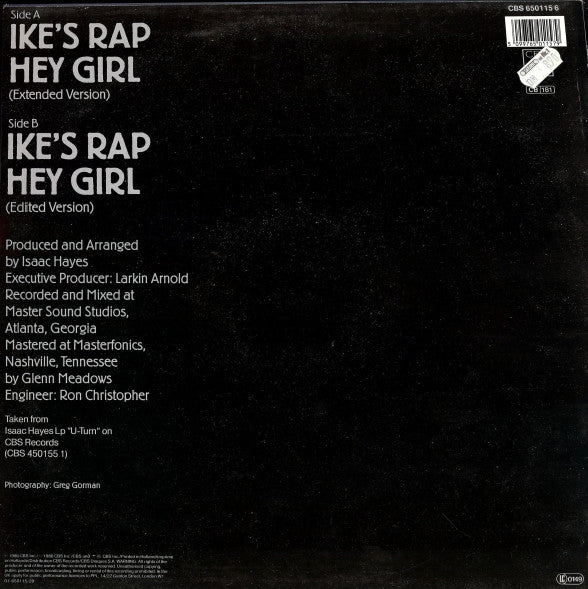 Isaac Hayes : Ike's Rap b/w Hey Girl (12", Maxi, Mixed)