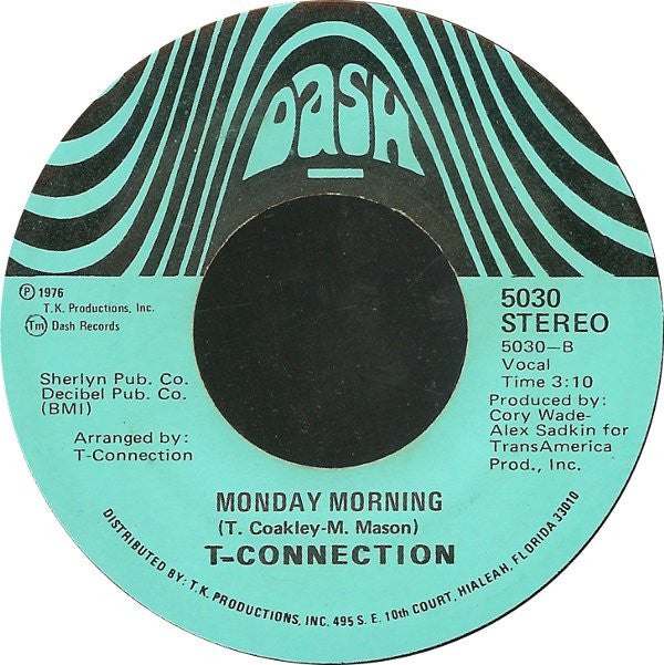 T-Connection : Disco Magic / Monday Morning (7", Single)