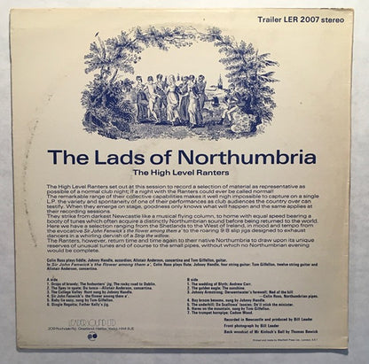 The High Level Ranters : The Lads Of Northumbria (LP, Album, RE, Red)